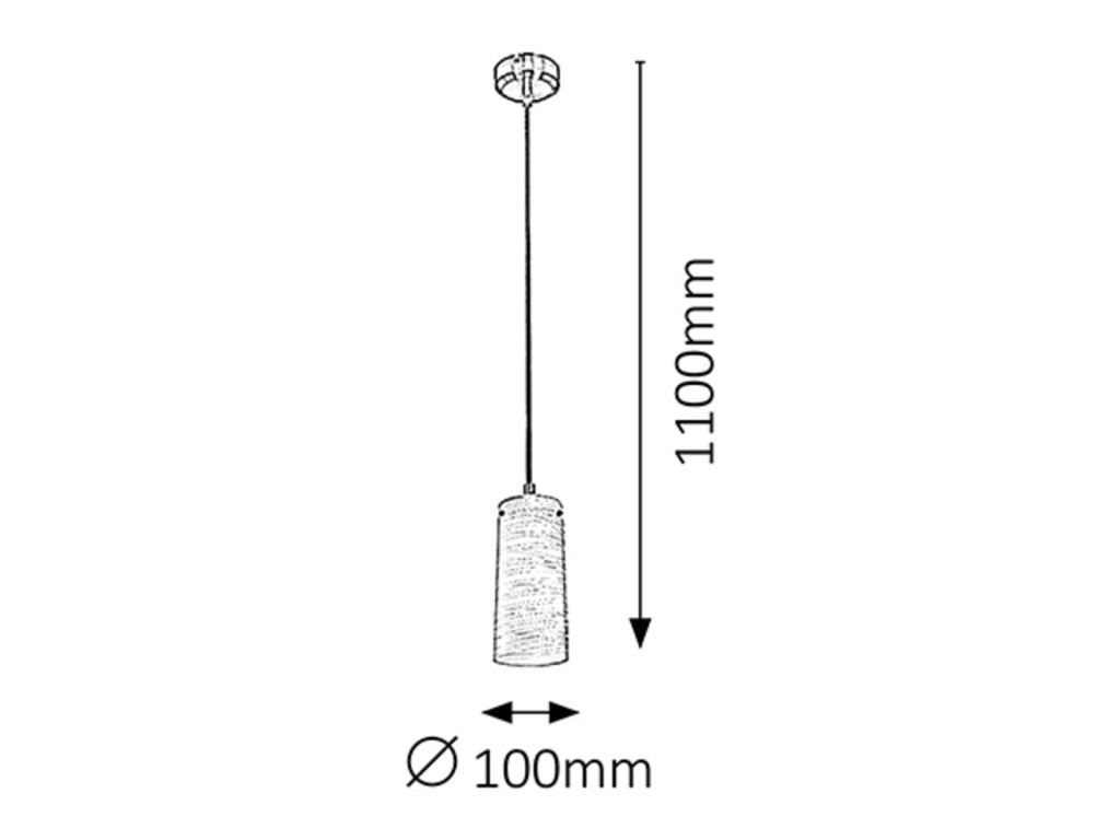 Lampada sospensione Rabalux Aurel E27 1 luce cromo