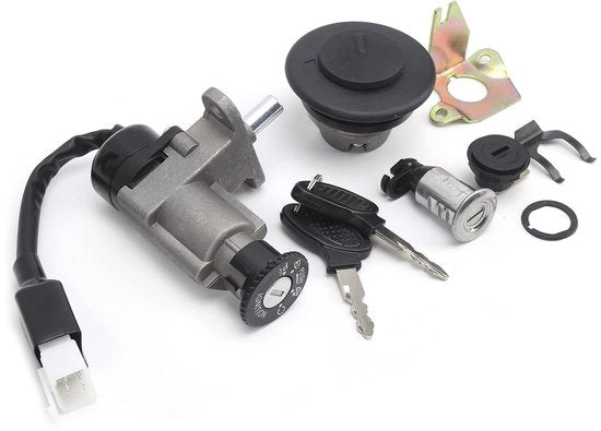Chiave di accensione a gas - Accessorio di ricambio - Prestazioni affidabili - 4-conduttore - Per scooter a gas 139QMB GY6 - Adatto a...