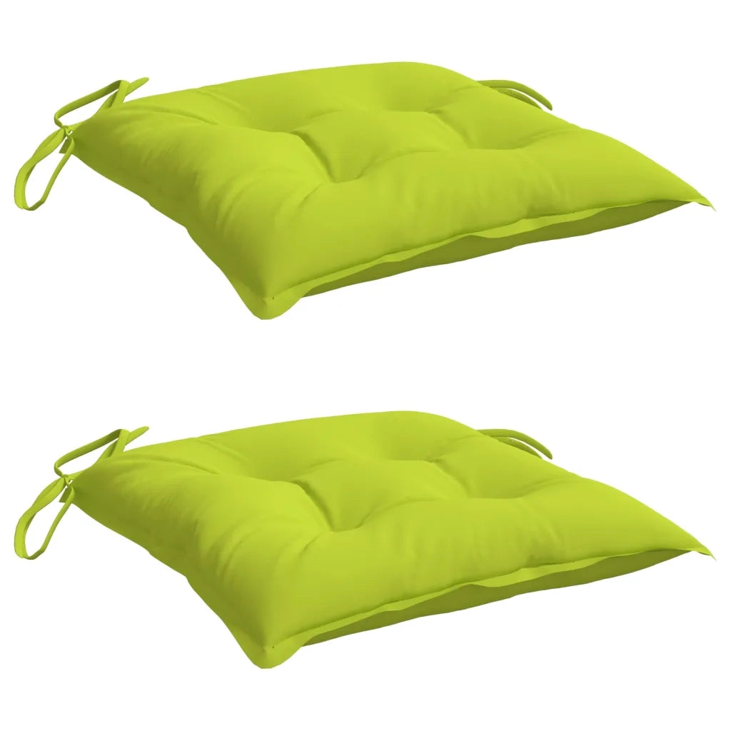 Cuscini per Sedia 2 pz Verde Intenso 40x40x7 cm Tessuto Oxford 314893