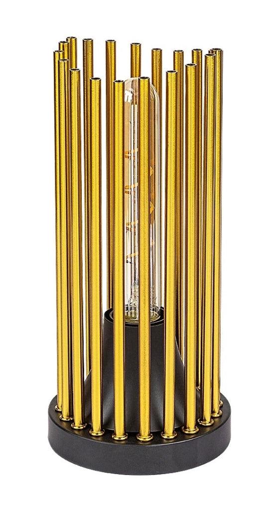 Lampada da tavolo Rabalux Roxas metallo oro/nero E27