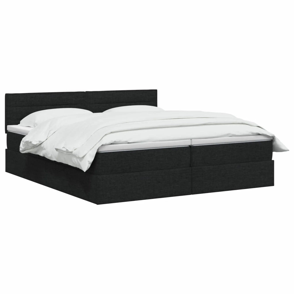 Letto con contenitore e materasso Nero 140 x 200 cm Velluto 3458564