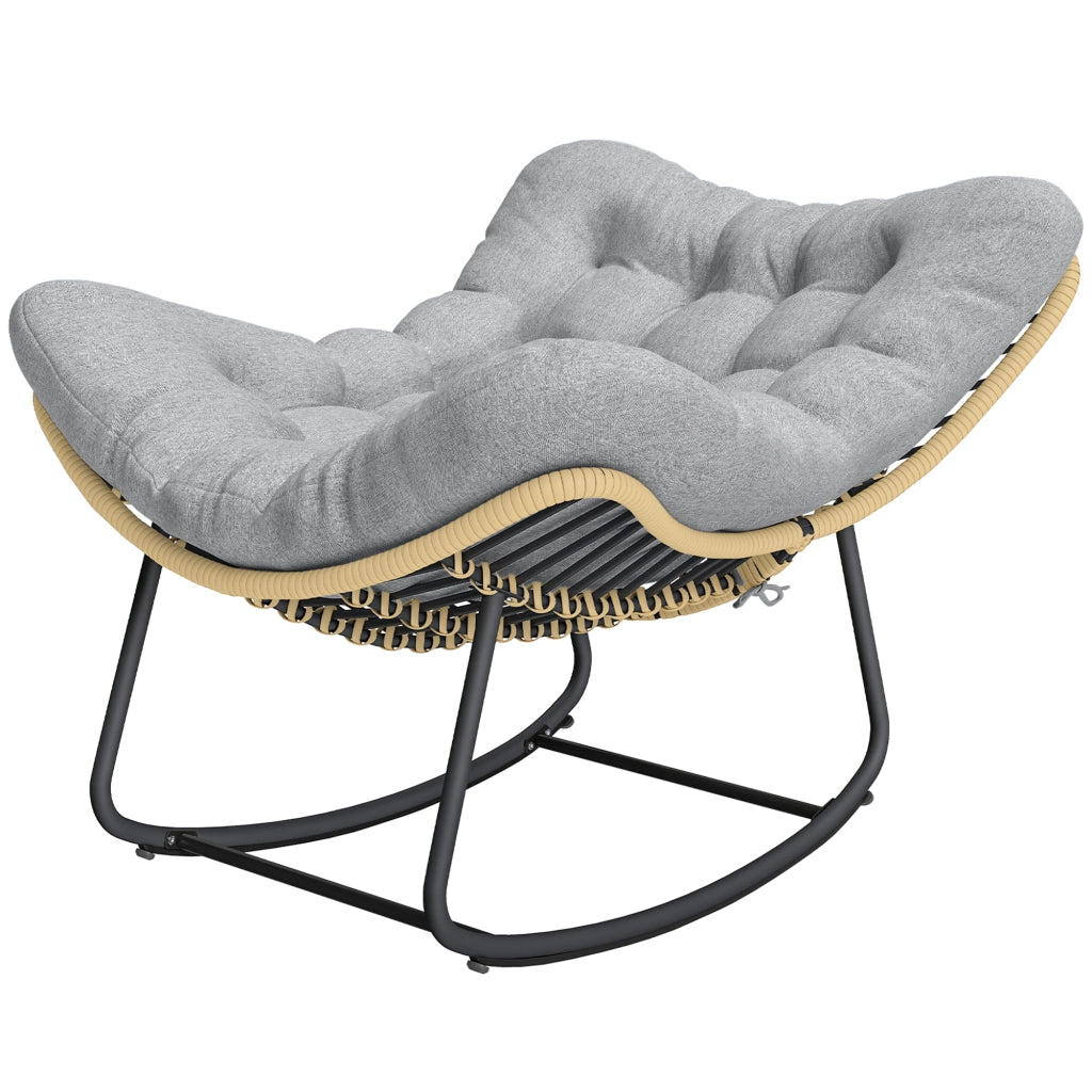 Poltrona dondolo da giardino ¨C Minimal ¨C Grigio