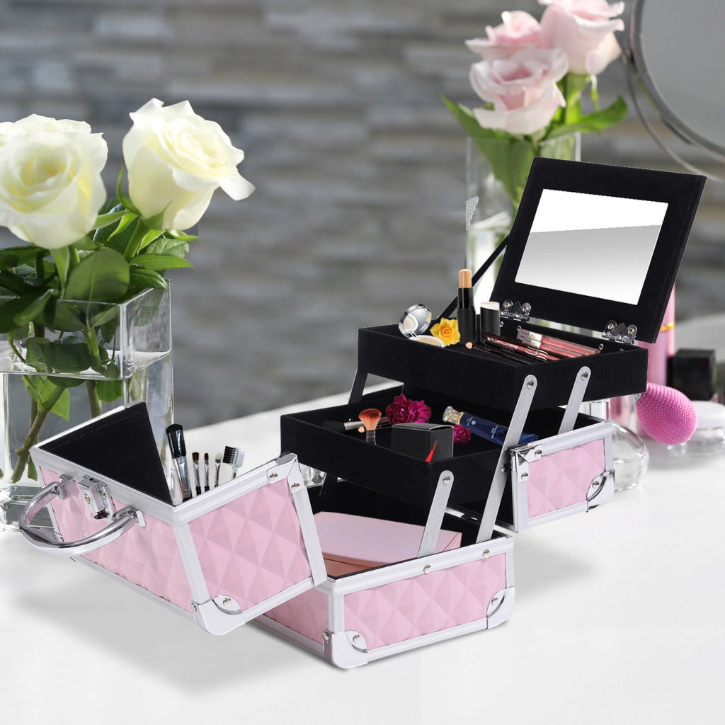 Beauty Case Professionale ¨C Xylo ¨C Alluminio con Specchio e Lucchetto 20x15x15cm
