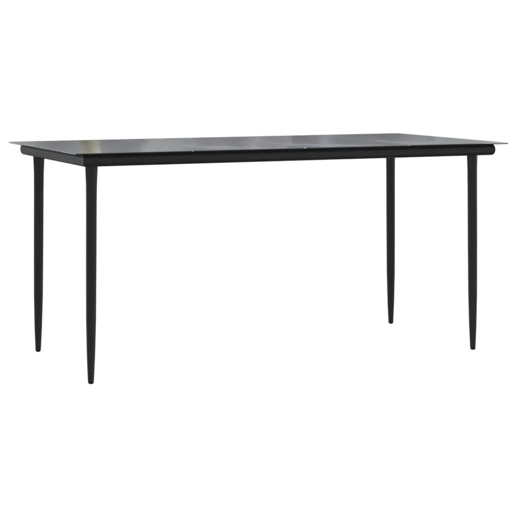Set da Pranzo da Giardino 5pz con Cuscini in Polyrattan Marrone