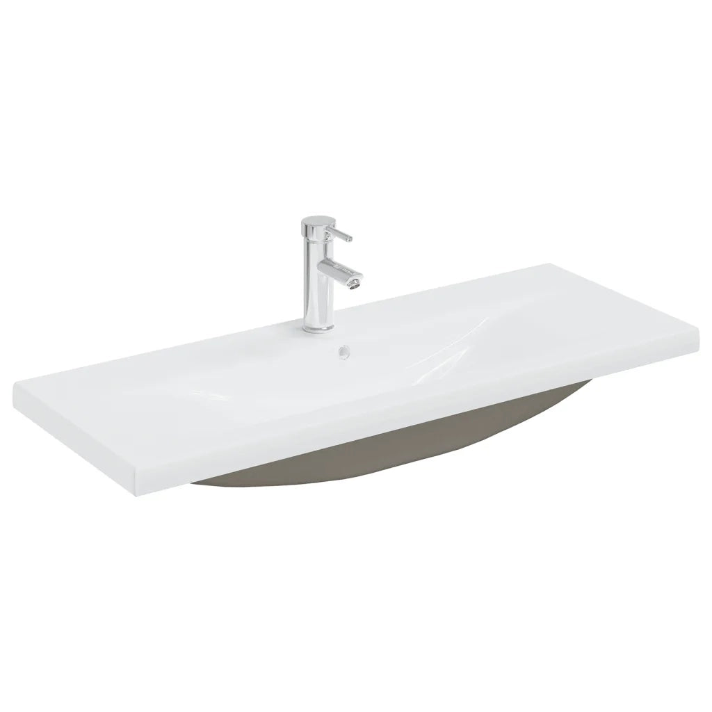 Set Mobili da Bagno | Armadio da bagno 2 pz in Ceramica e Legno Multistrato
