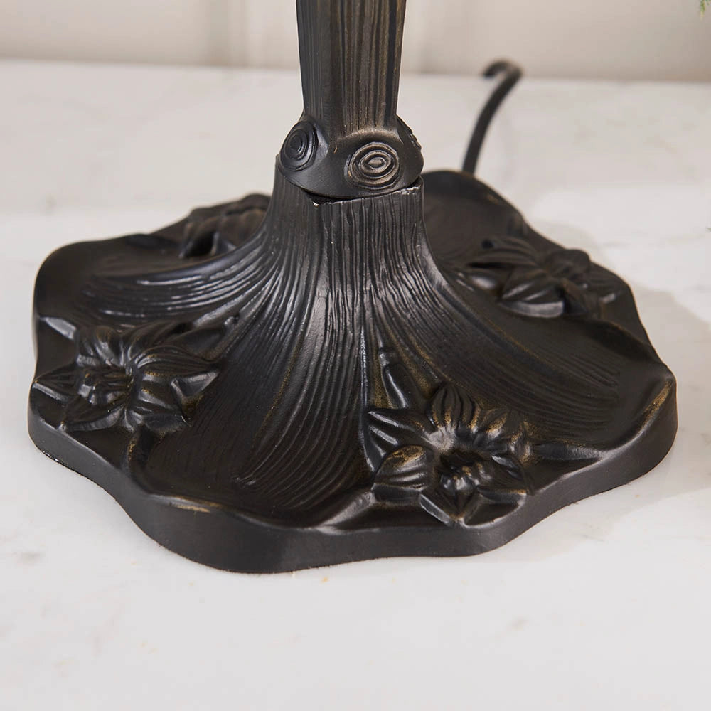 Lampada da tavolo Tiffany vetrata Dragonfly Beige 2xE27