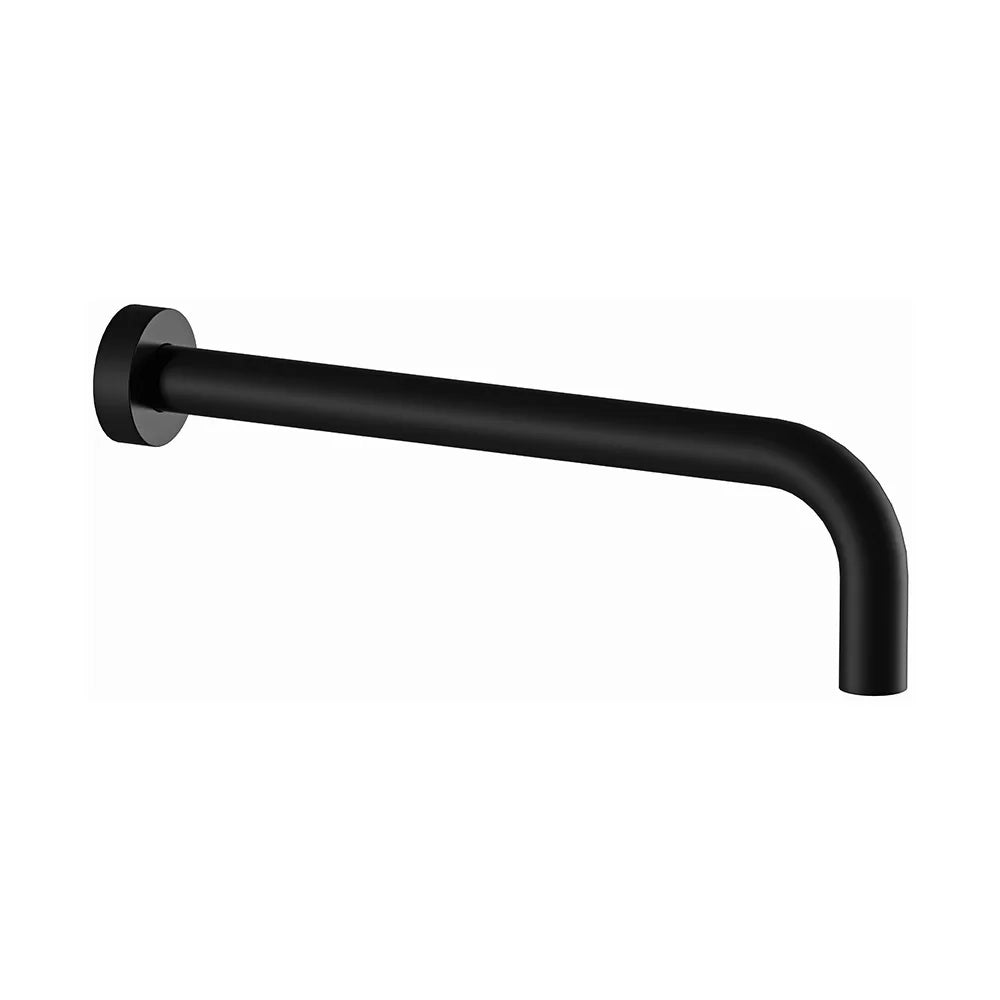 Braccio doccia tondo 30 cm nero opaco in ottone