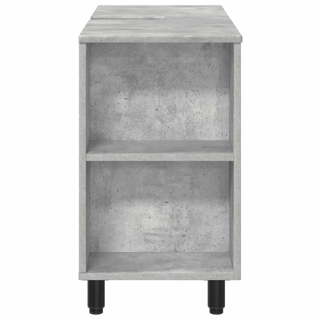 Mobiletto da bagno Grigio Cemento 80 x 35 x 60 cm 889388