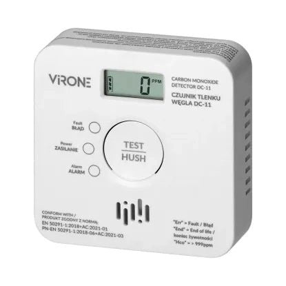RILEVATORE MONOSSIDO DI CARBONIO A BATTERIA CON DISPLAY E ALLARME ACUSTICO
