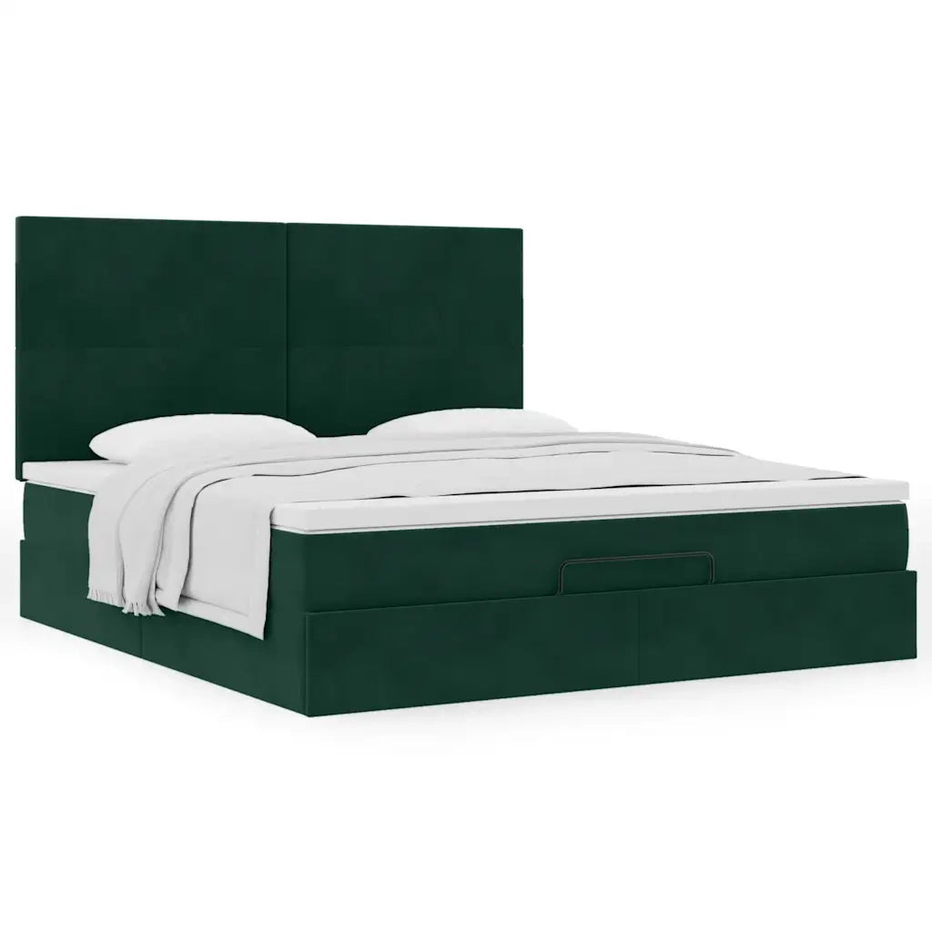 Struttura Letto Pouf con Materassi 160x200 cm Velluto 3313412