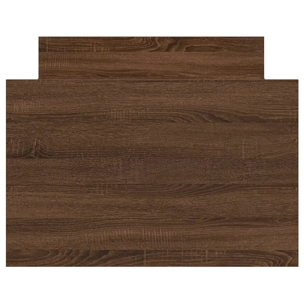Giroletto con Testiera e Pediera Rovere Marrone 75x190 cm