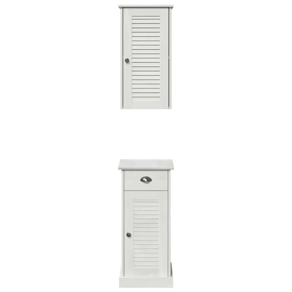 Mobile da Bagno con cassetto VIGO 2 pcs Bianco e Bianco Antico 3328538