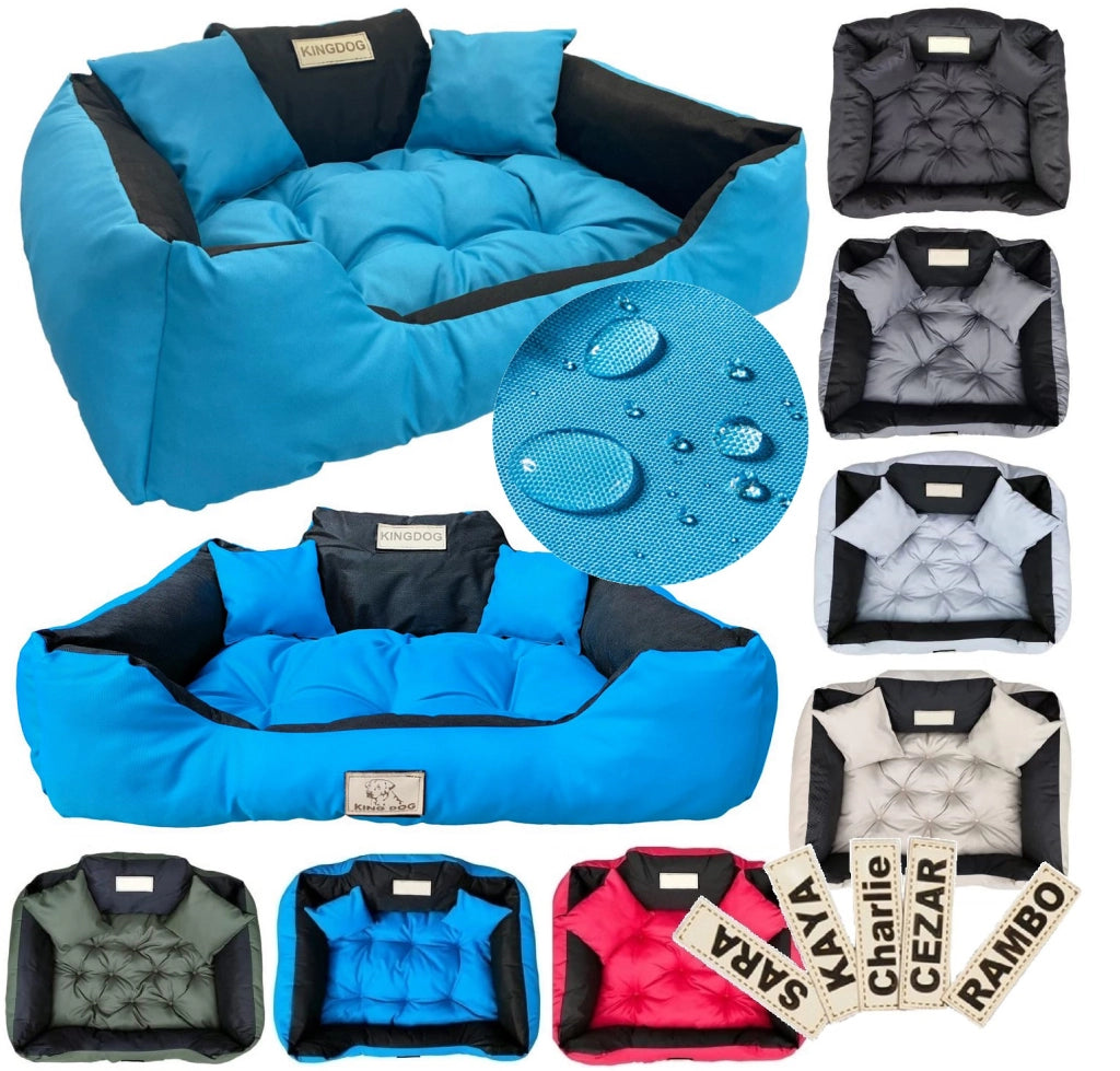 AIO FACTORY 130x105 cm KINGDOG Cuccia per cani impermeabile personalizzabile Blu