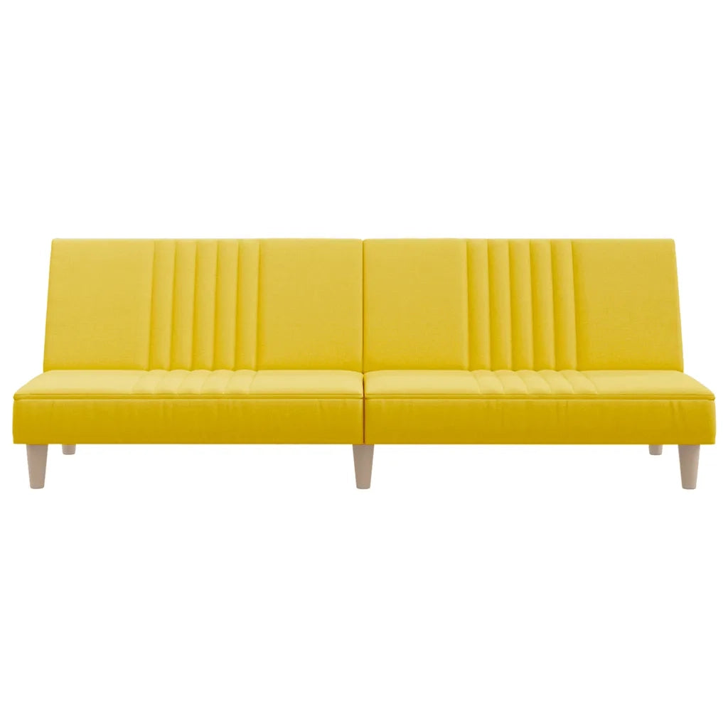 Divano Letto Giallo Chiaro in Tessuto 351885