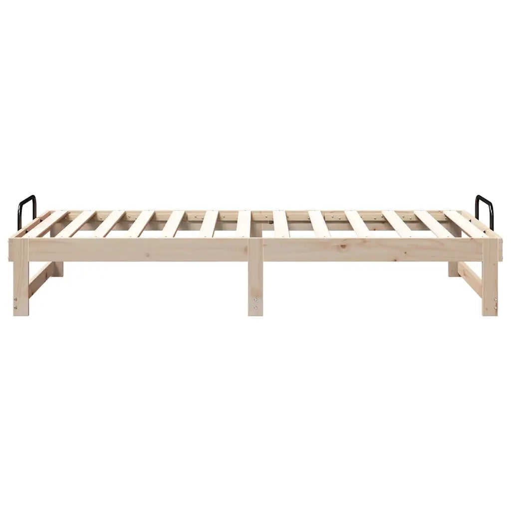Struttura del letto Marrone 75 x 190 cm Pino massello 873154