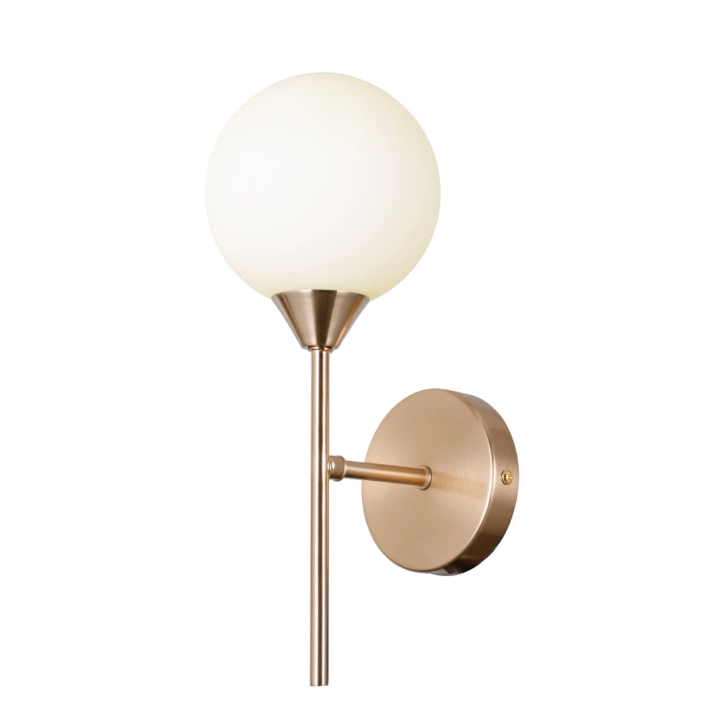 Applique minimal oro con sfera bianca G9 5W Evora Italux
