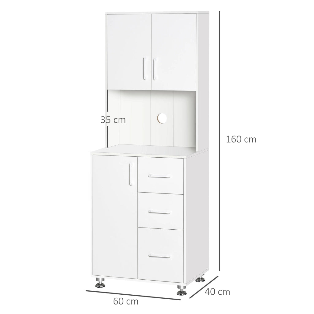 Mobile da cucina con 3 ante e 3 cassetti ¨C Xylo ¨C bianco 60x40x160 cm