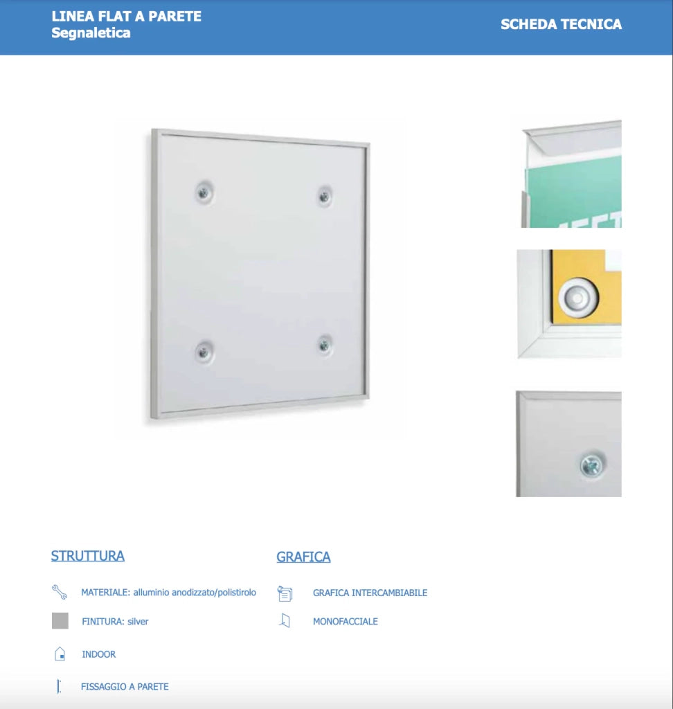 Targa Linea piatta a parete - 10x15