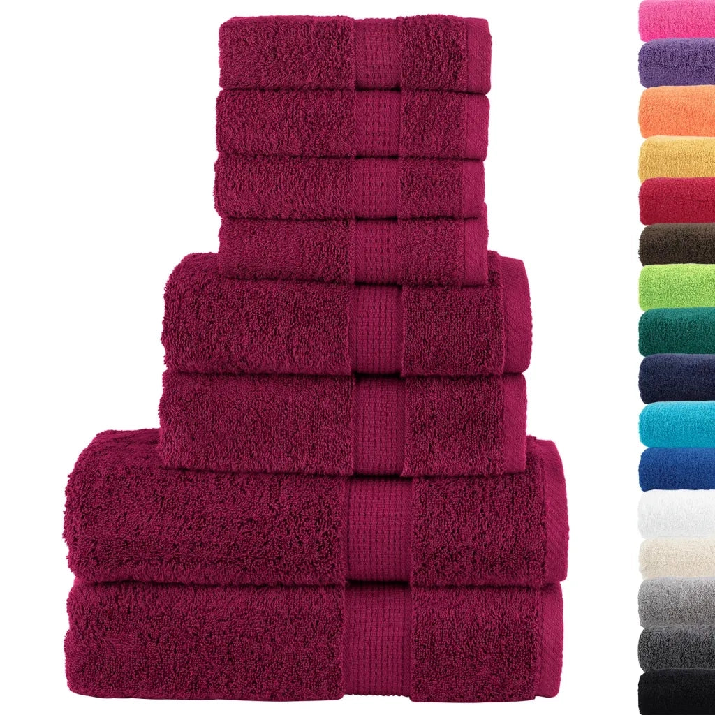 Set ASciugamani SOLUND 8 pz Bordeaux 600 gsm 137539