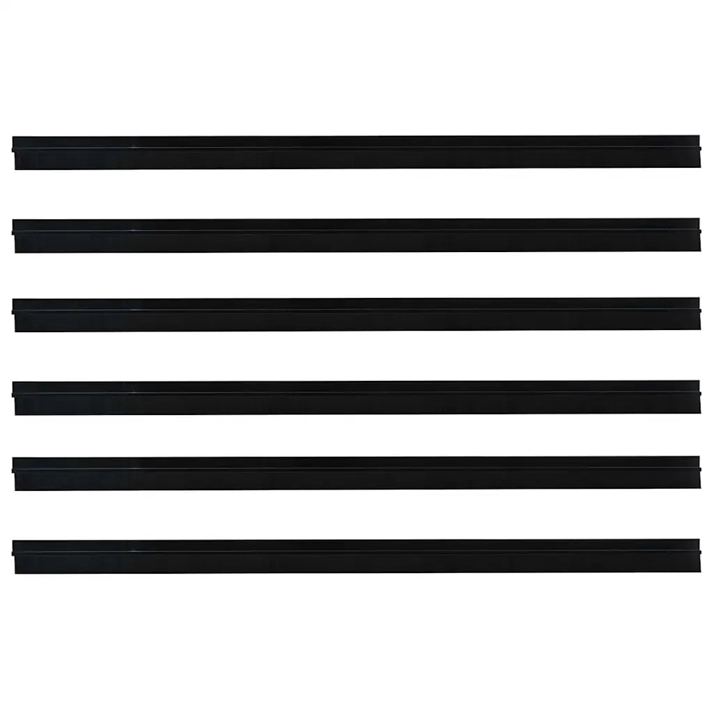 Spazzole per porte autoadesive 6 pcs Nero 100 cm 42019562