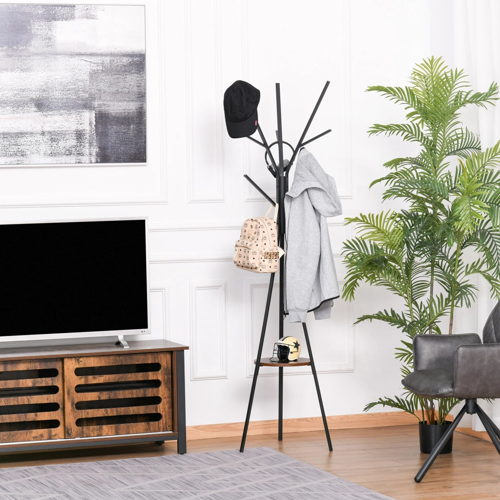 Appendiabiti con ripiani ¨C Minimal ¨C marrone 45x45x180 cm