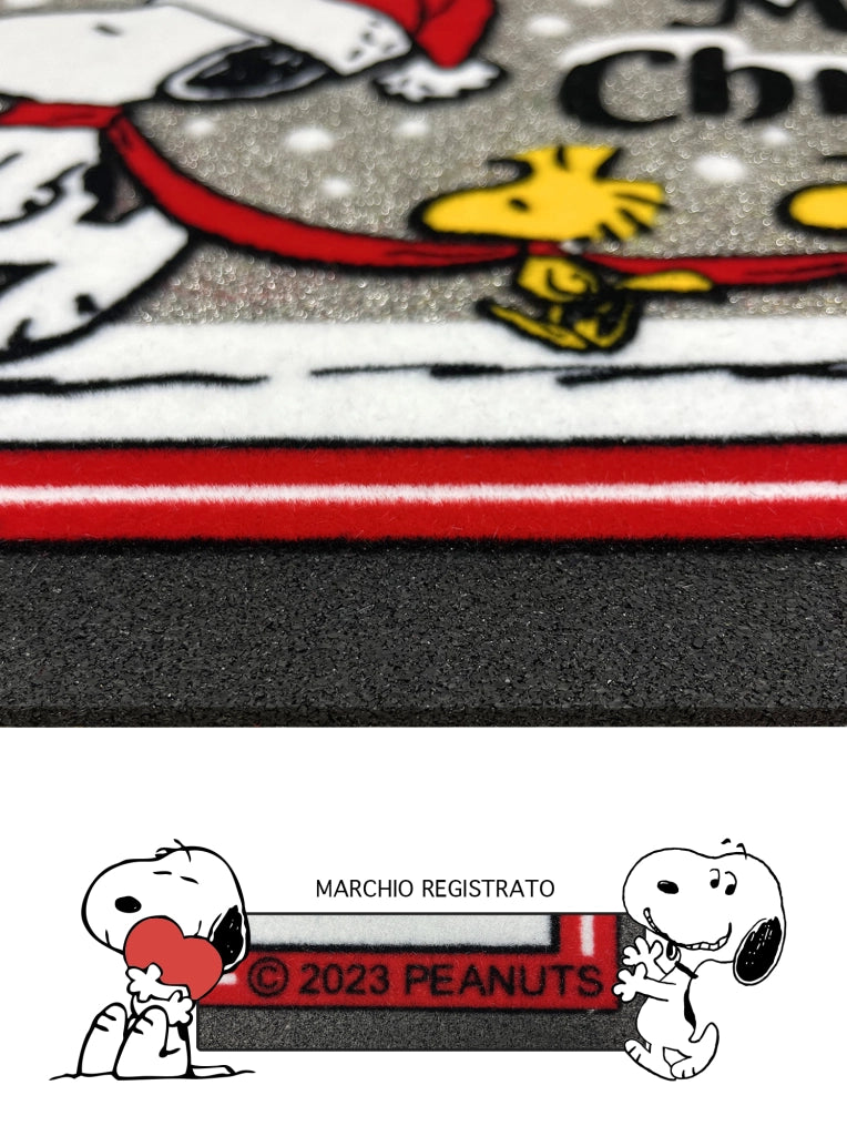 Zerbino Ingresso Natalizio Rettangolare 40 x 60 Cm in Gomma Floccata Tappeto Ingresso Asciugapassi Tappetino Antiscivolo Interno Estero Originale Idea Regalo Natale