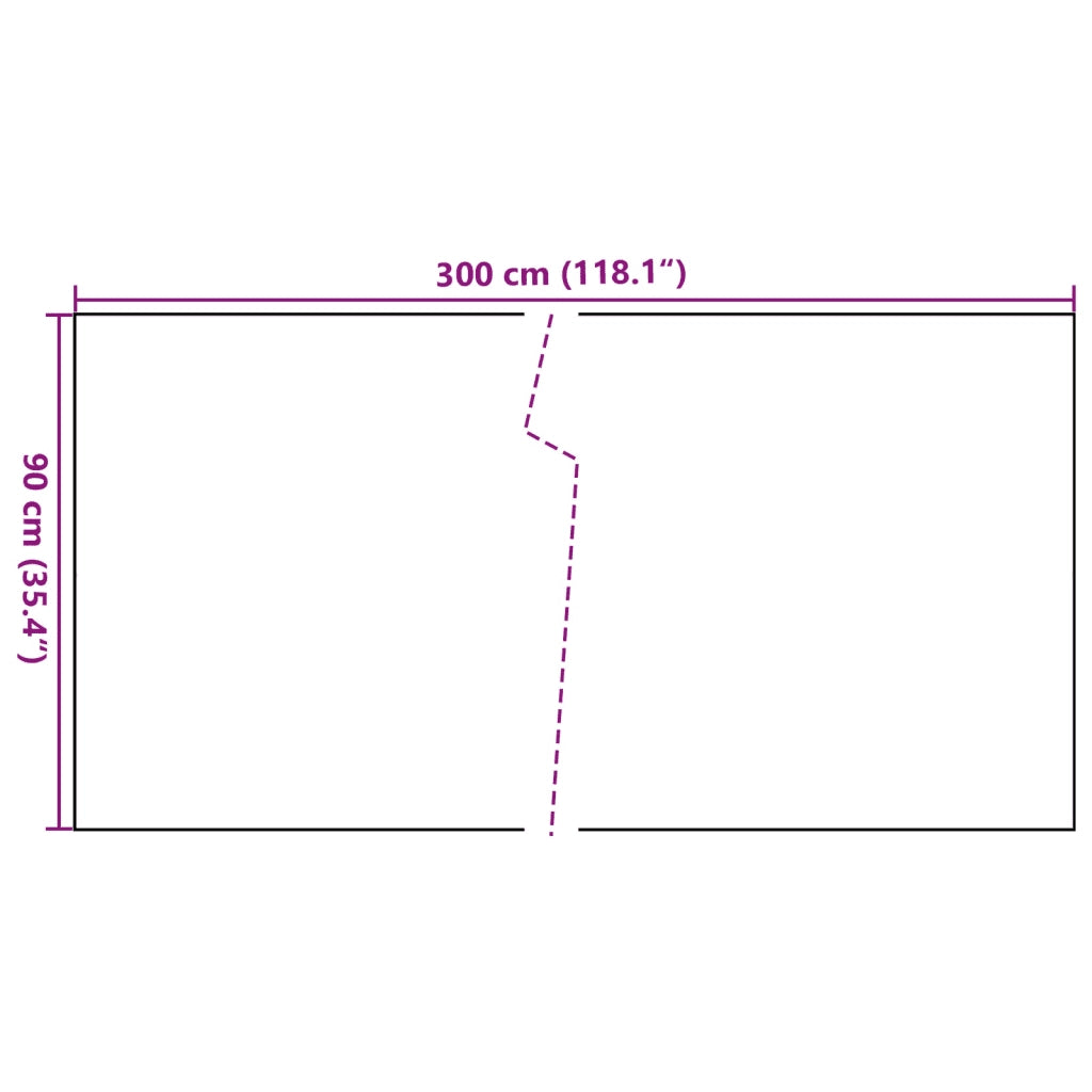 Paravento da Balcone Marrone e Nero 300x90 cm in Polyrattan 156251