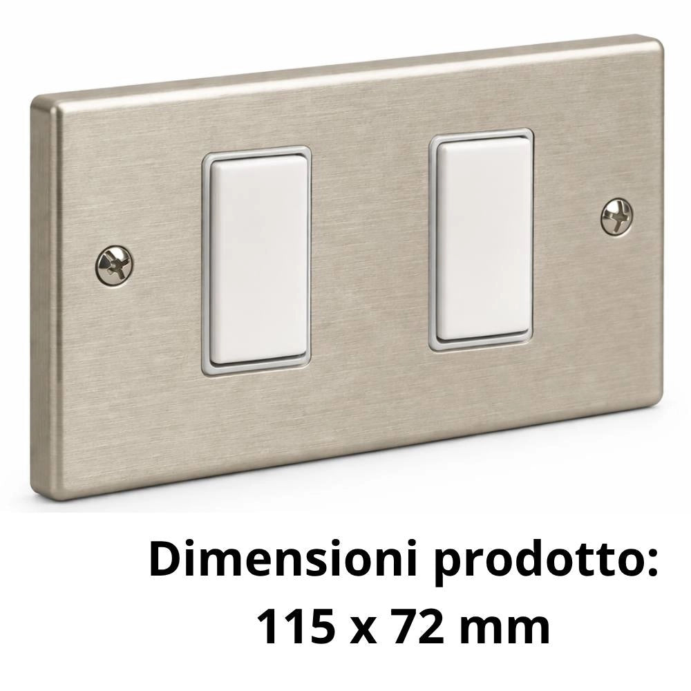 Placca 2 posti marlanvil 1372.o in alluminio anodizzato oxidal