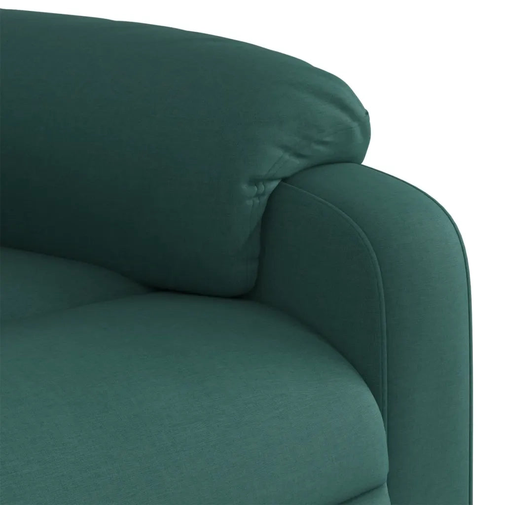 Poltrona Reclinabile in Tessuto Verde Scuro 373416