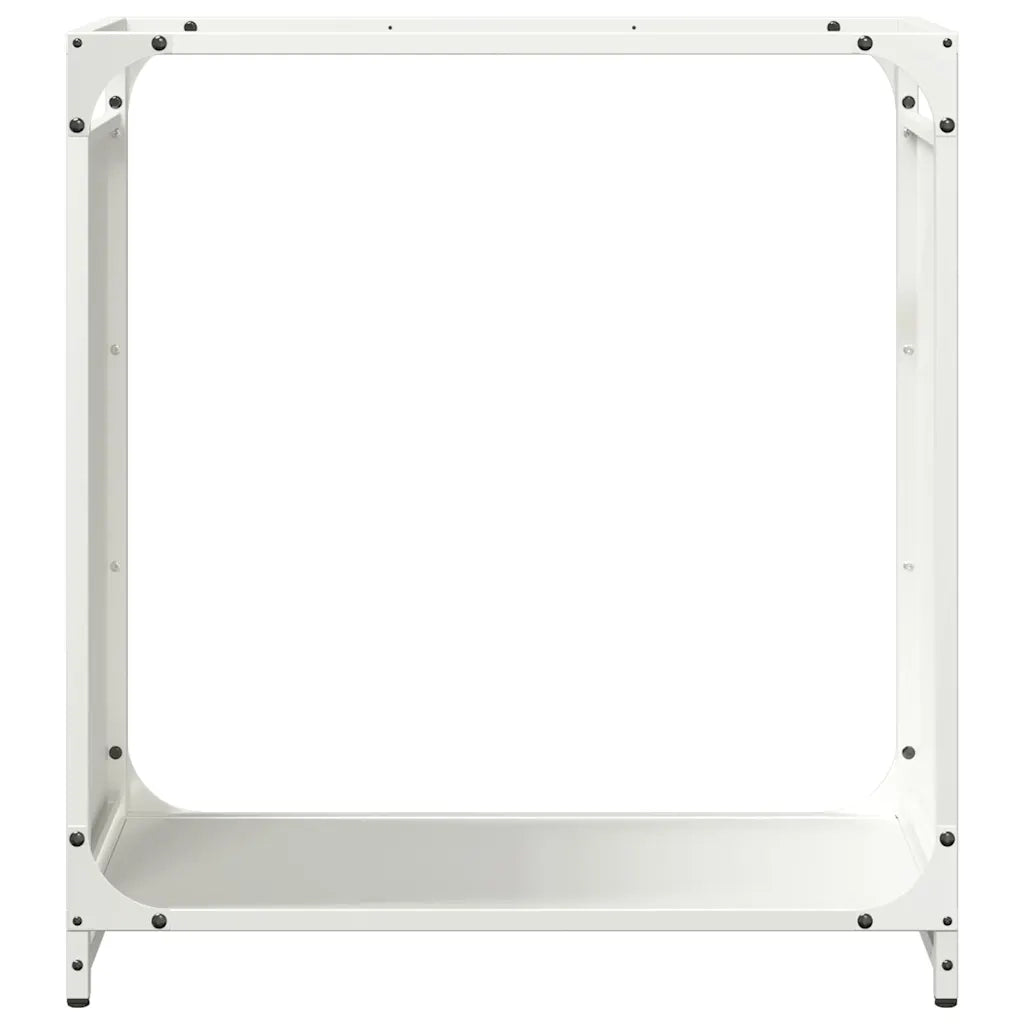 Rastrelliera per Legna da Ardere Bianca 60x28x65 cm CFW5914437