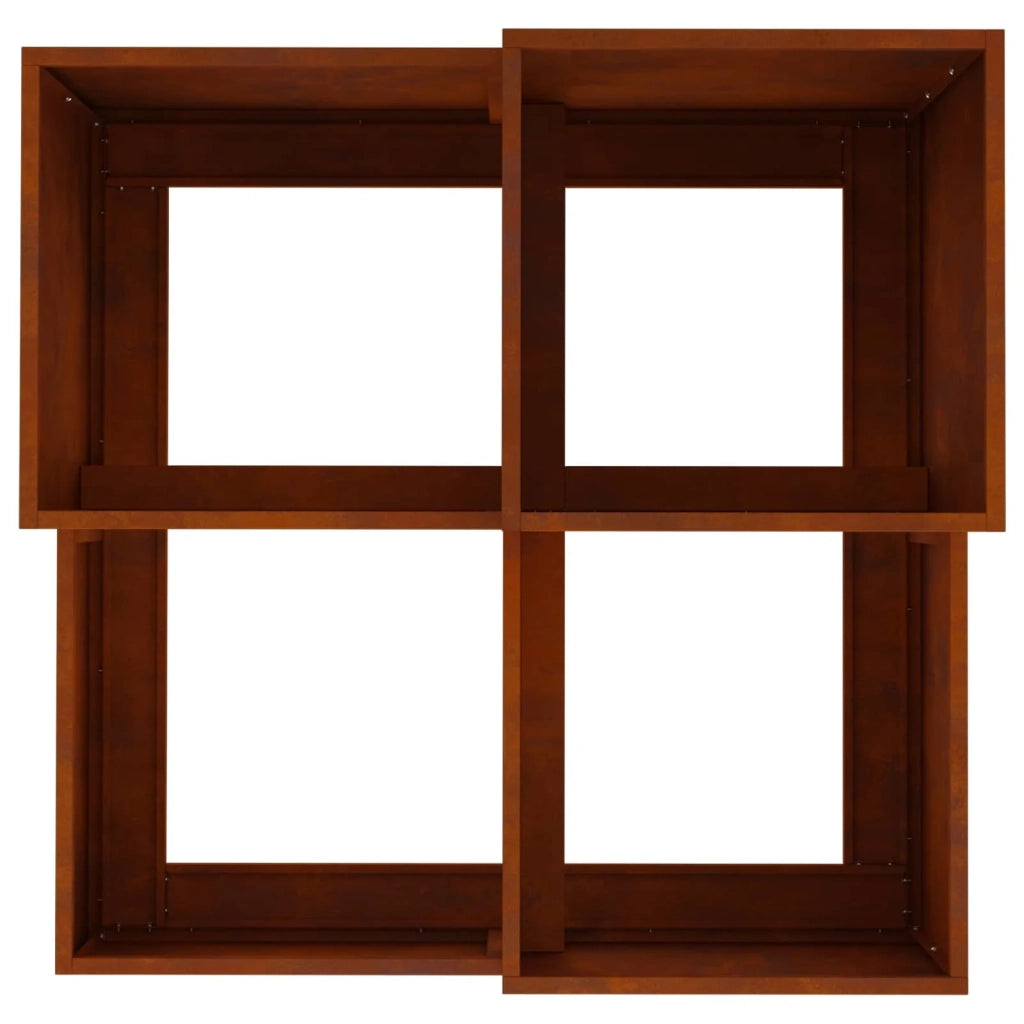 Vaso da giardino Ruggine 80 x 80 x 60 cm 865861
