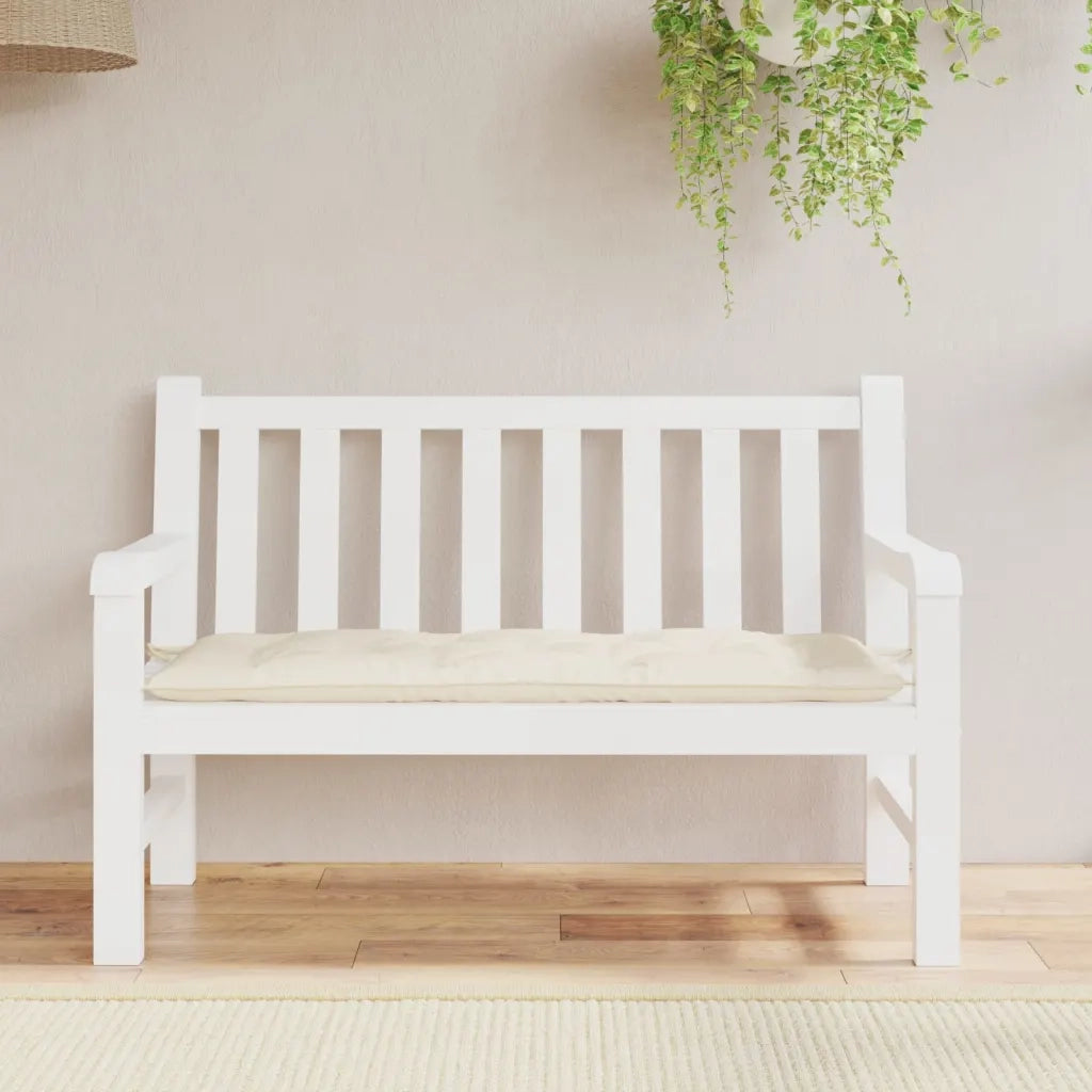 Cuscino per Panca da Giardino Crema 120x50x7 cm Tessuto Oxford 361585