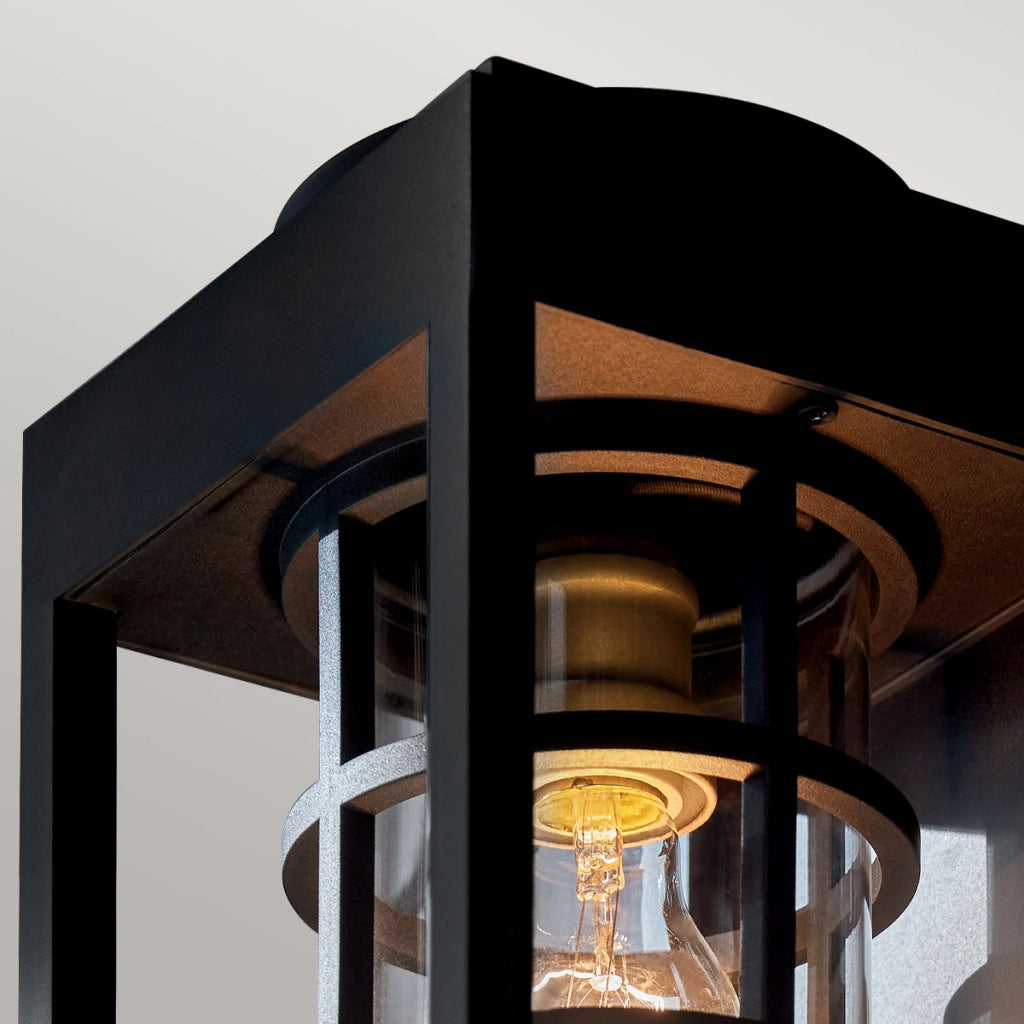 Applique esterna industriale nera vetro E27 IP44 HONE Kichler