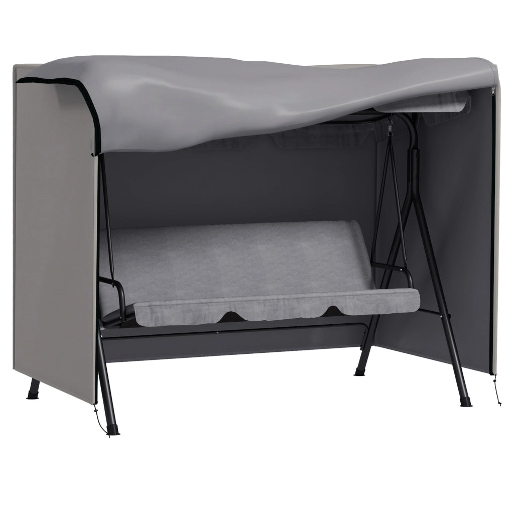 Copertura Protettiva per Dondolo da Giardino ¨C Xylo ¨C Resistente alle Intemperie, Grigio, 205x124x164 cm
