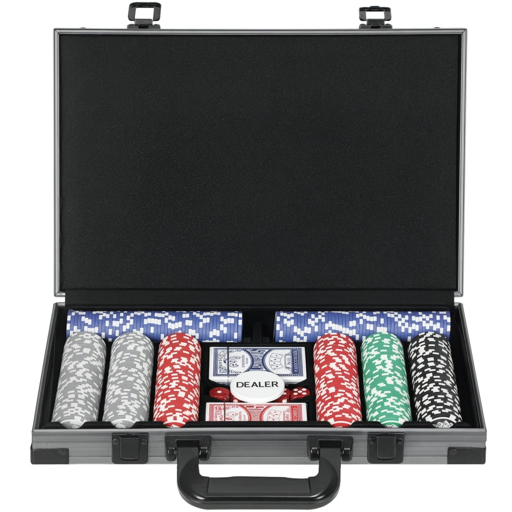Set da Poker ¨C Minimal ¨C 400 Chip, 2 Mazzi, 5 Dadi, Disco Dealer, Tappetino