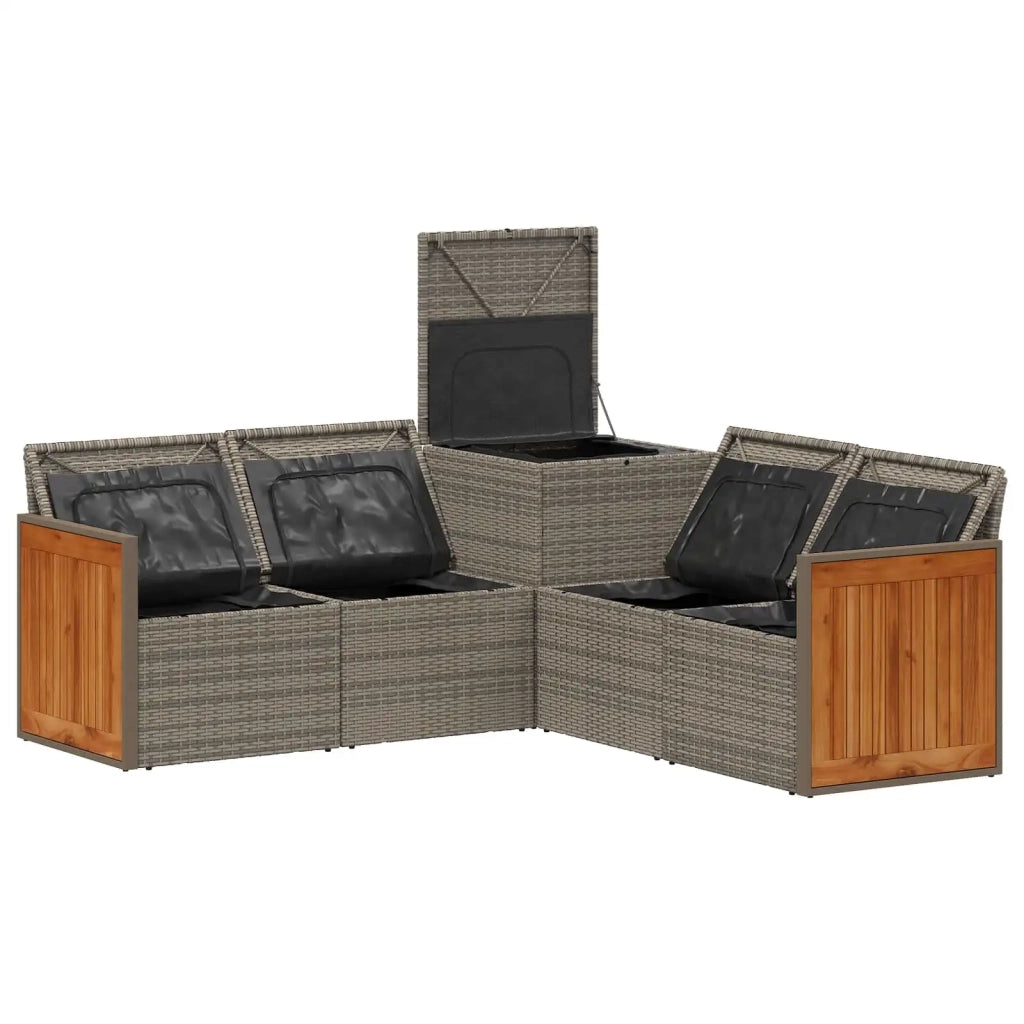 Set di divani 5 pz Grigio e Grigio Scuro 3447964