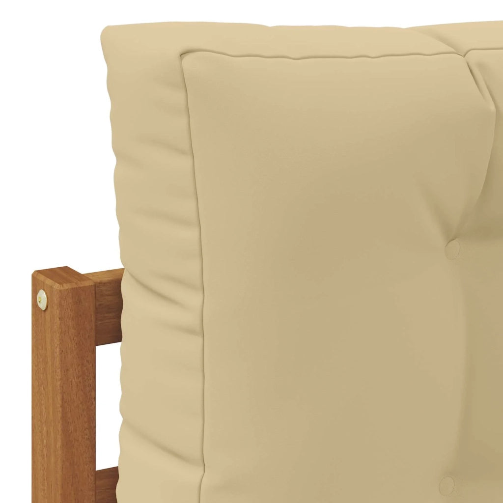 Set di divani da esterno con cuscino 3 pcs Naturale e Beige 3367131