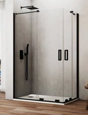 Box doccia ingresso angolare 2+2 CIRENE (KENNA) 100x80 cm Nero