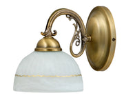 Applique classica Flossi marrone E27 Rabalux 8811 vetro