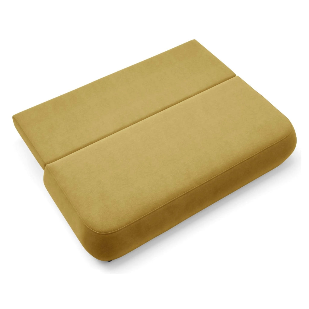 Brugnato, Divano Letto 2 Posti Contenitore, 210x106 cm Giallo