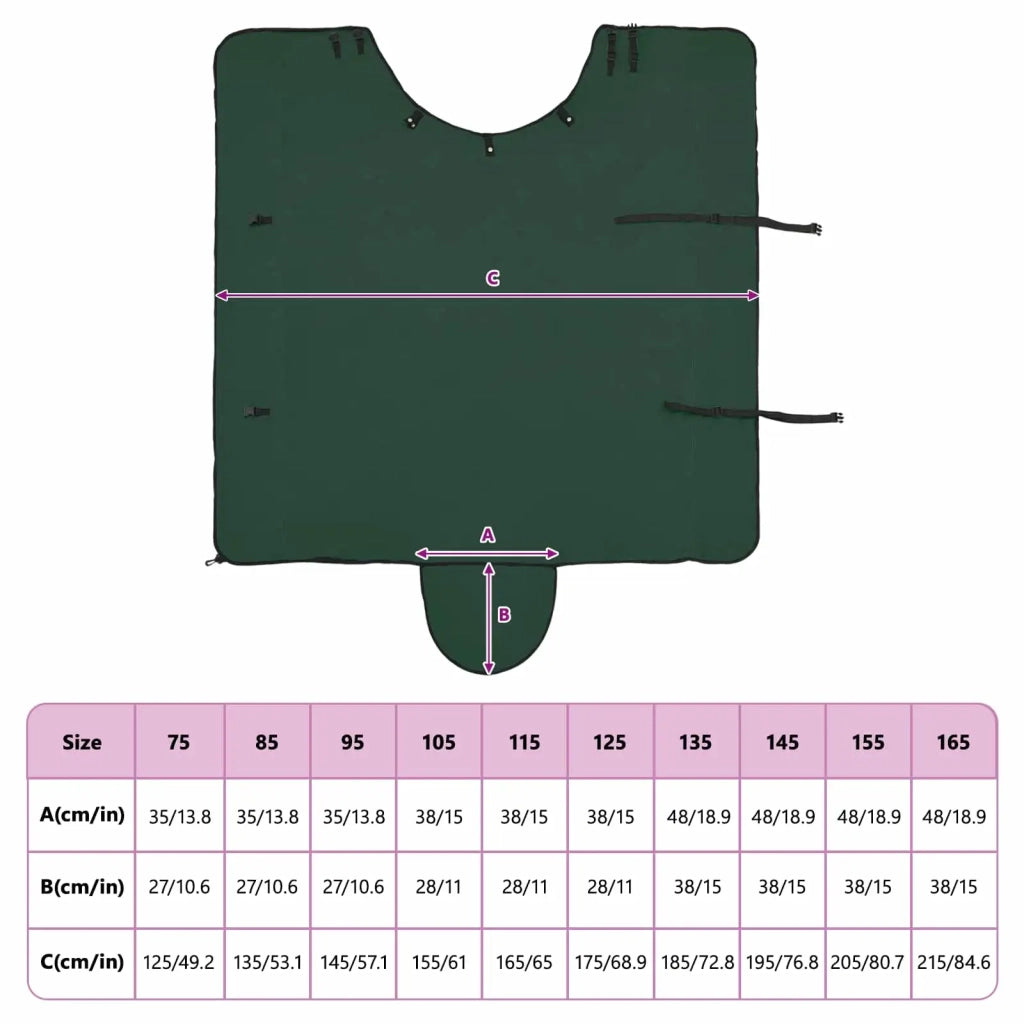 Coperta per Cavalli Verde scuro completo 125 cm Poliestere