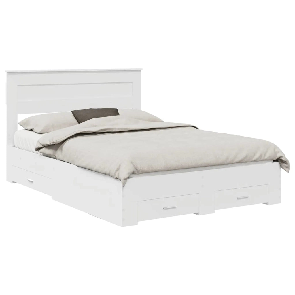 Struttura del letto Bianco 160 x 200 cm Legno multistrato 3409966