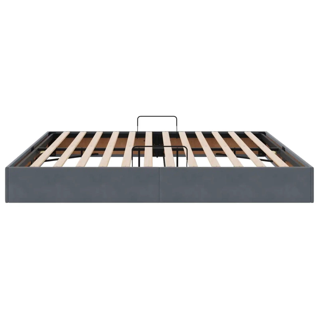 Letto ottomano Grigio Scuro 200 x 200 cm Velluto 3442905
