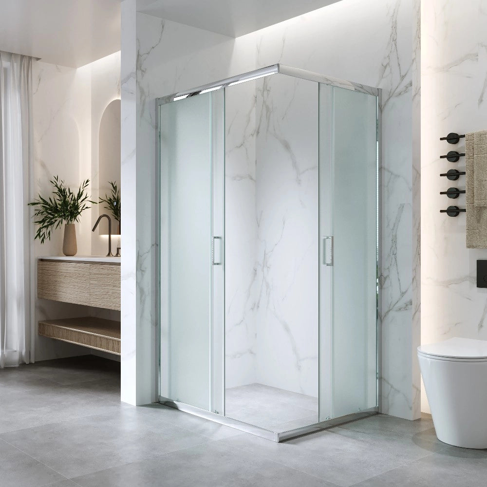 Cabina Doccia Scorrevole 70x100 Cm H 185 cm vetro Opaco 6 mm| Kiro