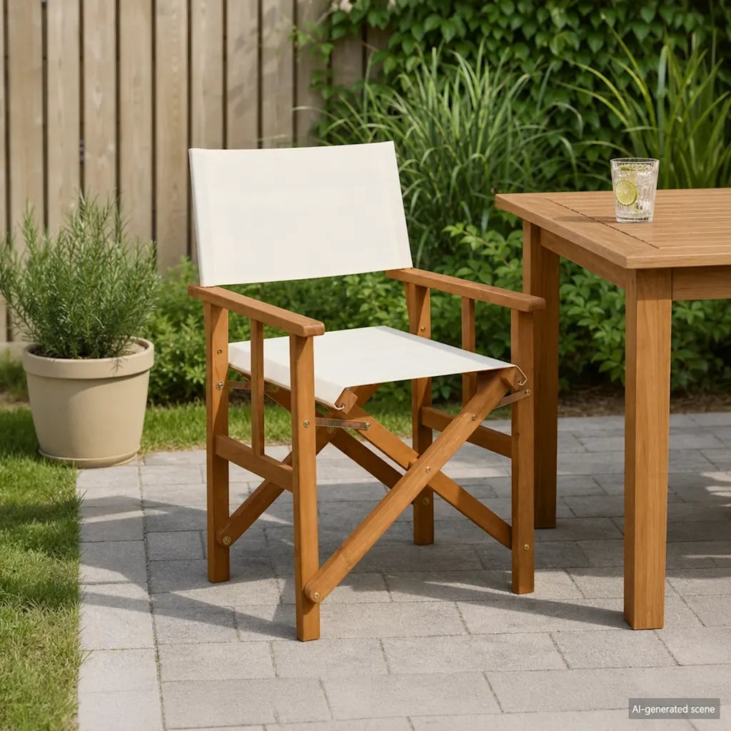 Sedia da Regista in Legno Massello di Acacia 45596