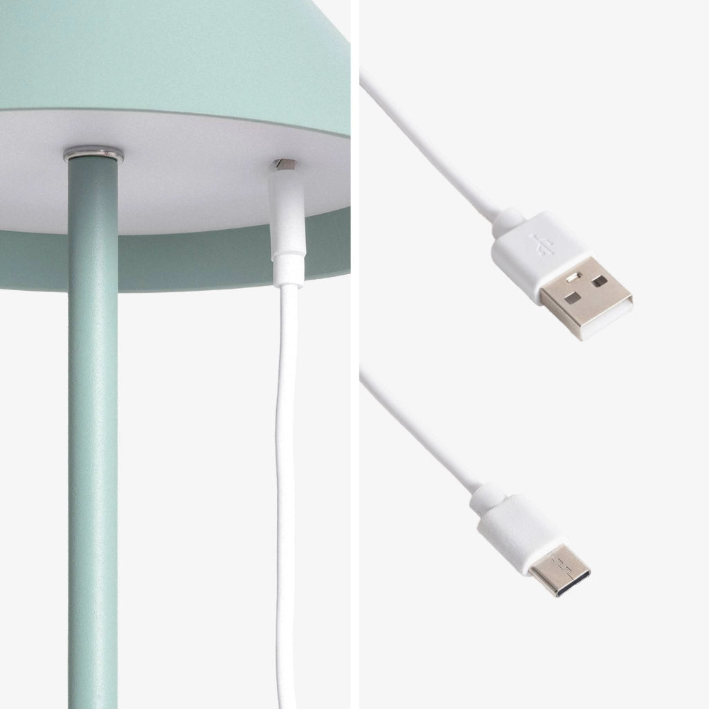 Lampada da tavolo led senza fili, 135cm, verde celadon