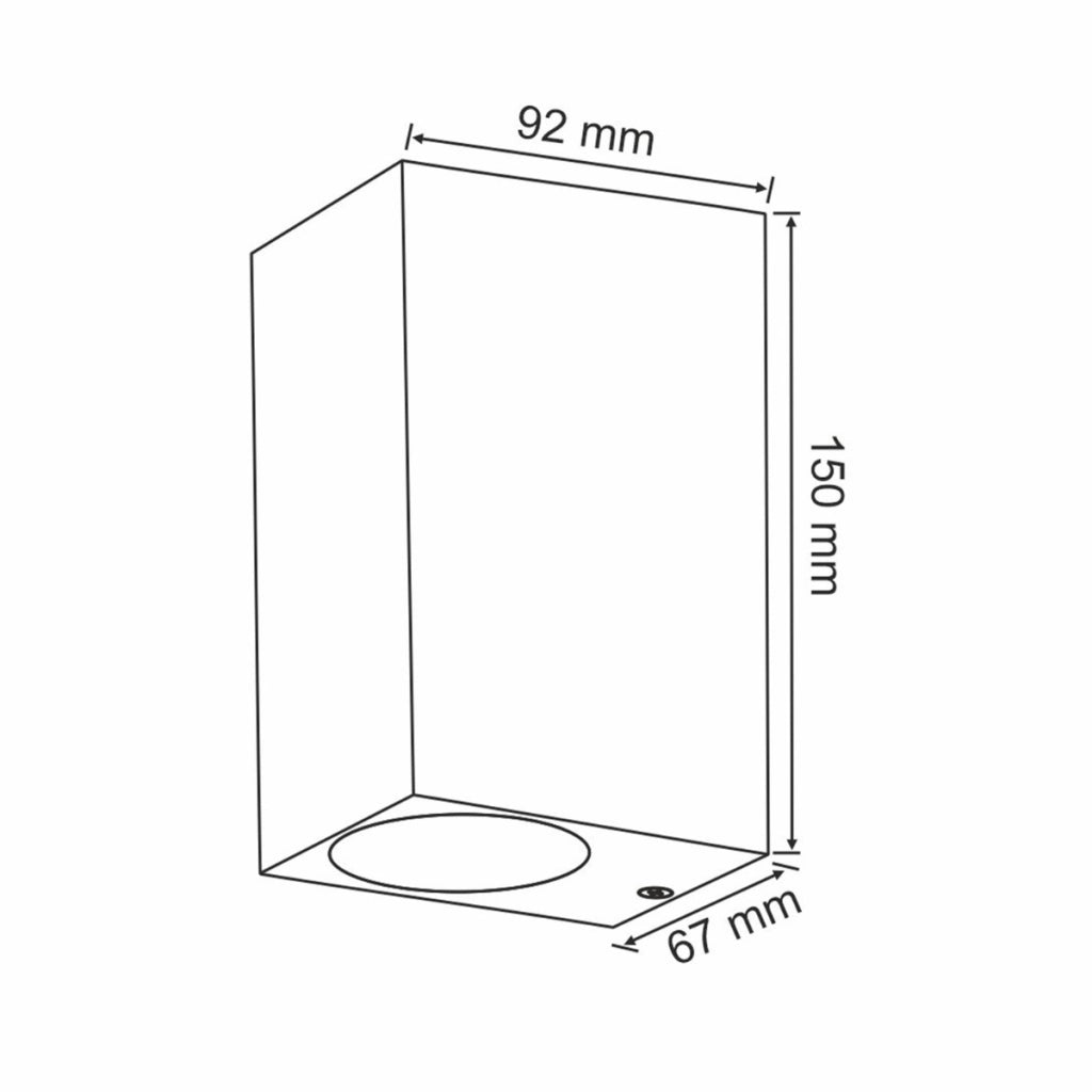 Applique esterna Polux Boston nera 2xGU10 su/giù IP44