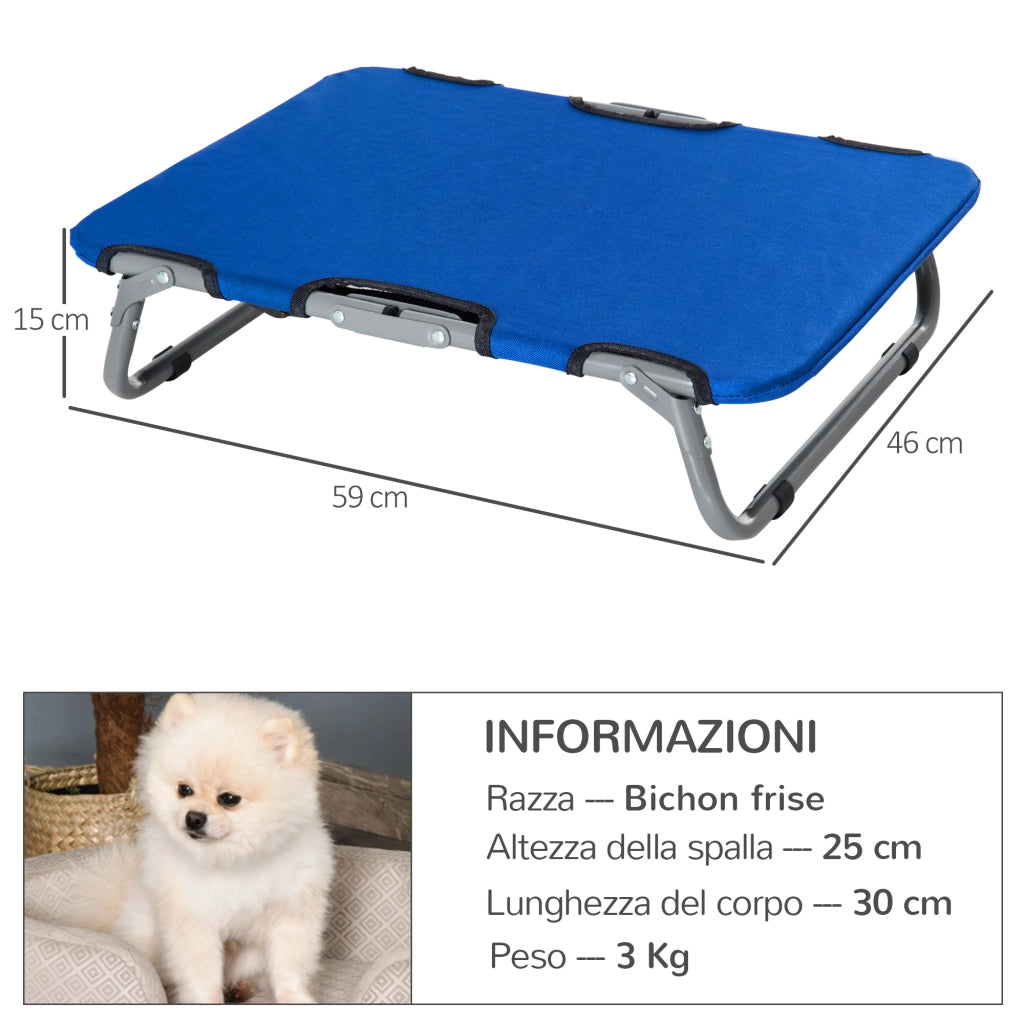Brandina per Cani Pieghevole ¨C Minimal ¨C Blu 59x46x15 cm