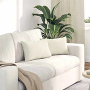Cuscini da Divano 2 pcs Crema 50 x 30 cm Tessuto in Cords 42013636