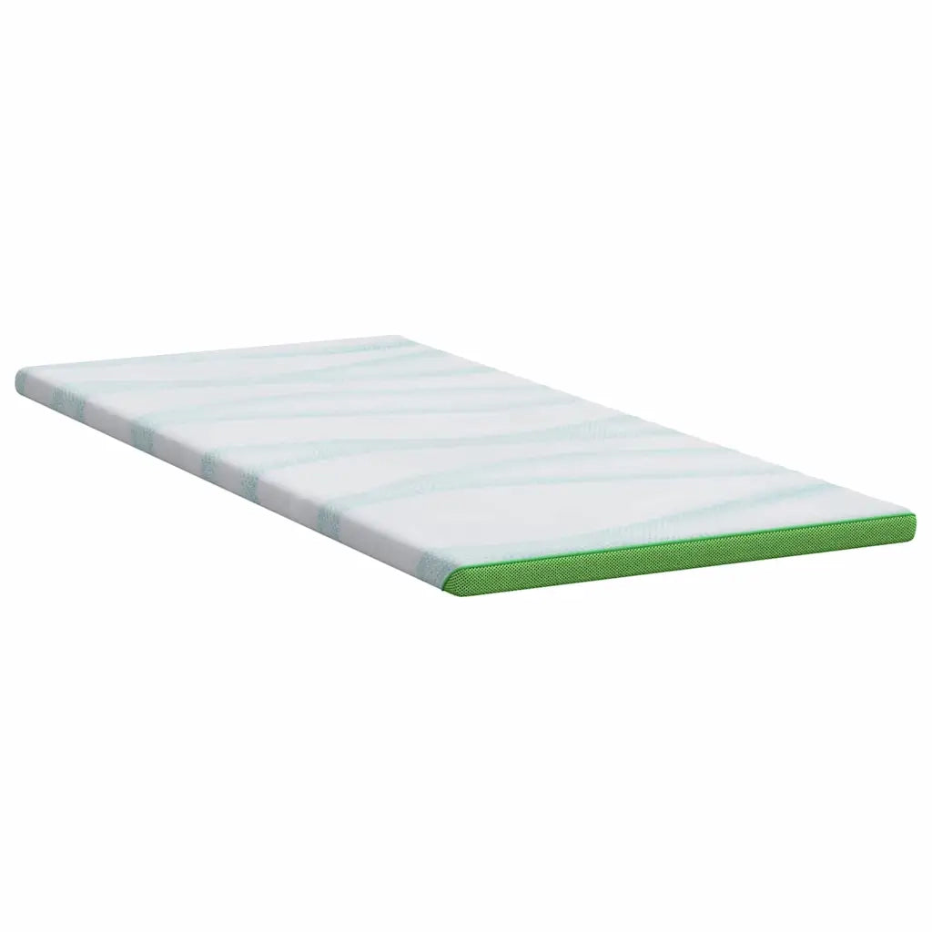 Topper per materasso Bianco e Verde 100 x 200 cm 4106169